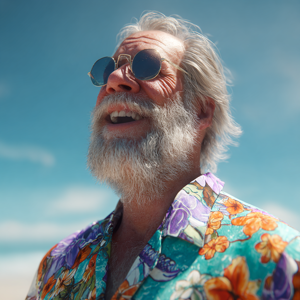 A cheerful senior man laughing | Source: Midjourney