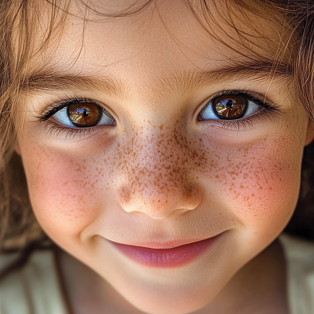 Une petite fille souriante | Source : Midjourney