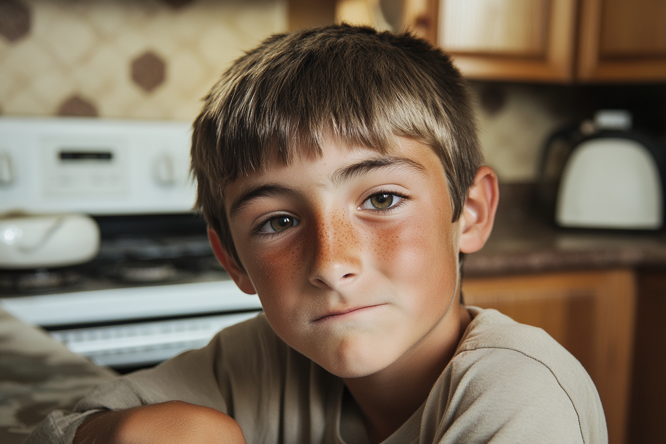 A boy in a kitchen | Source: Midjourney