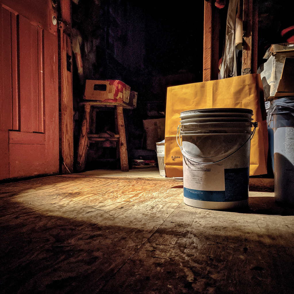 A manila folder in a garage | Source: Midjourney