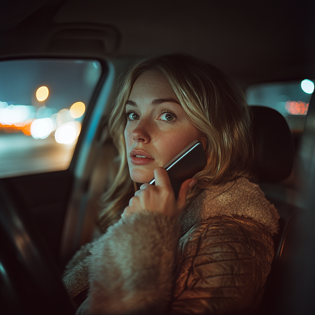 A woman on a call | Source: Midjourney