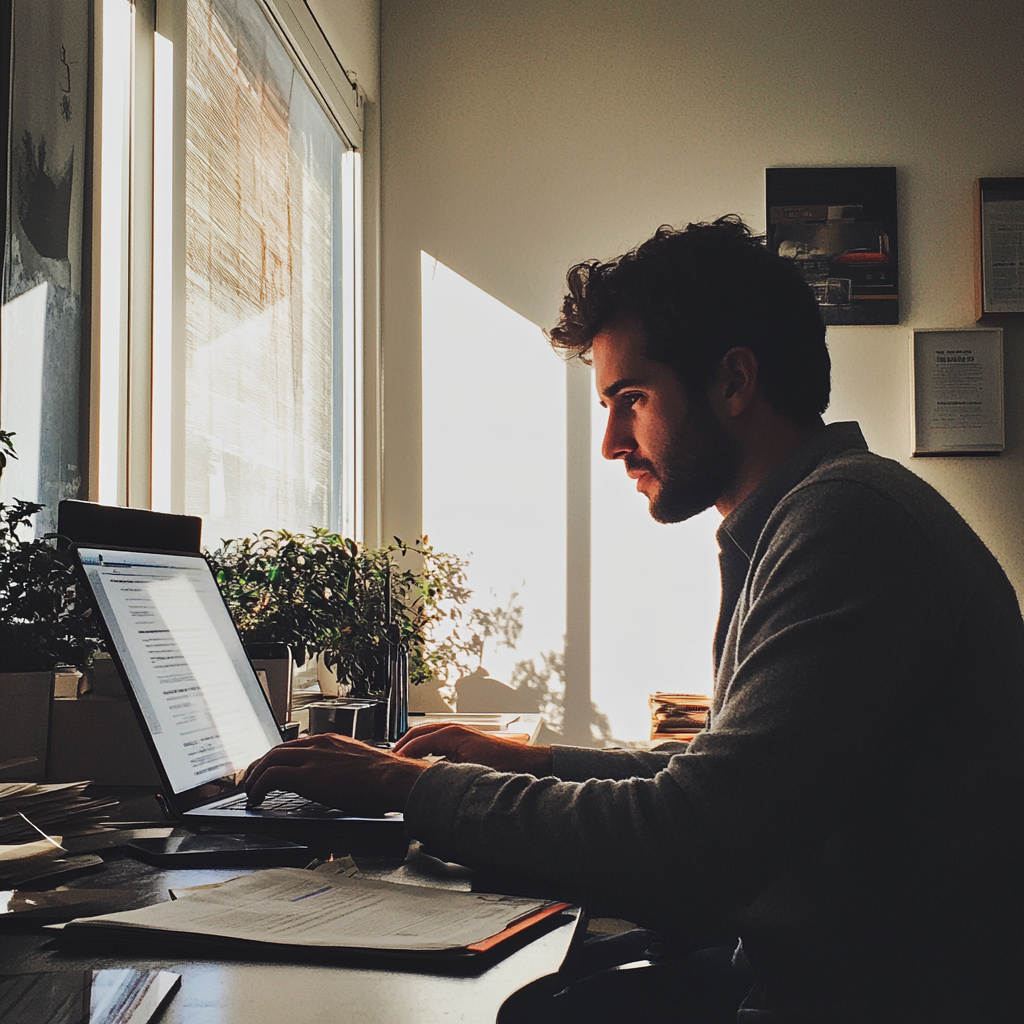 A man working in his office | Source: Midjourney