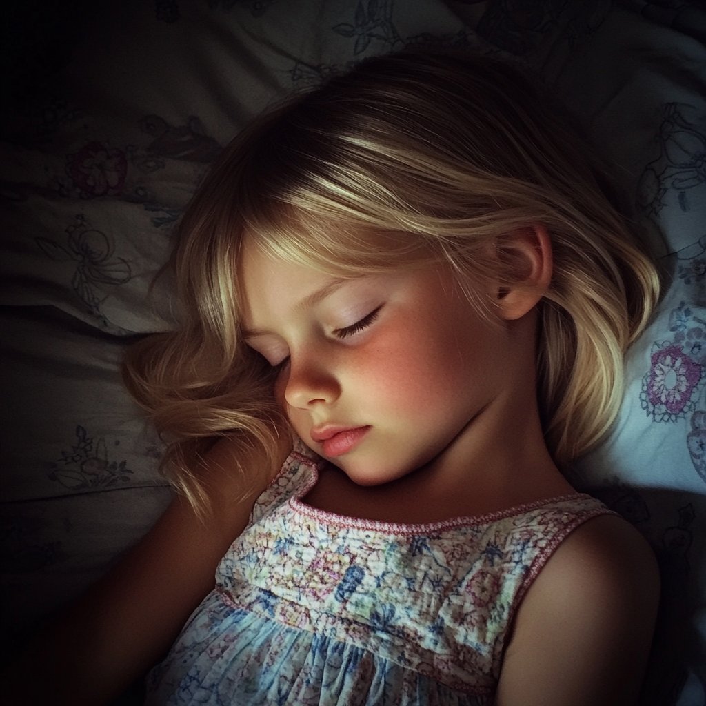 A sleeping little girl | Source: Midjourney