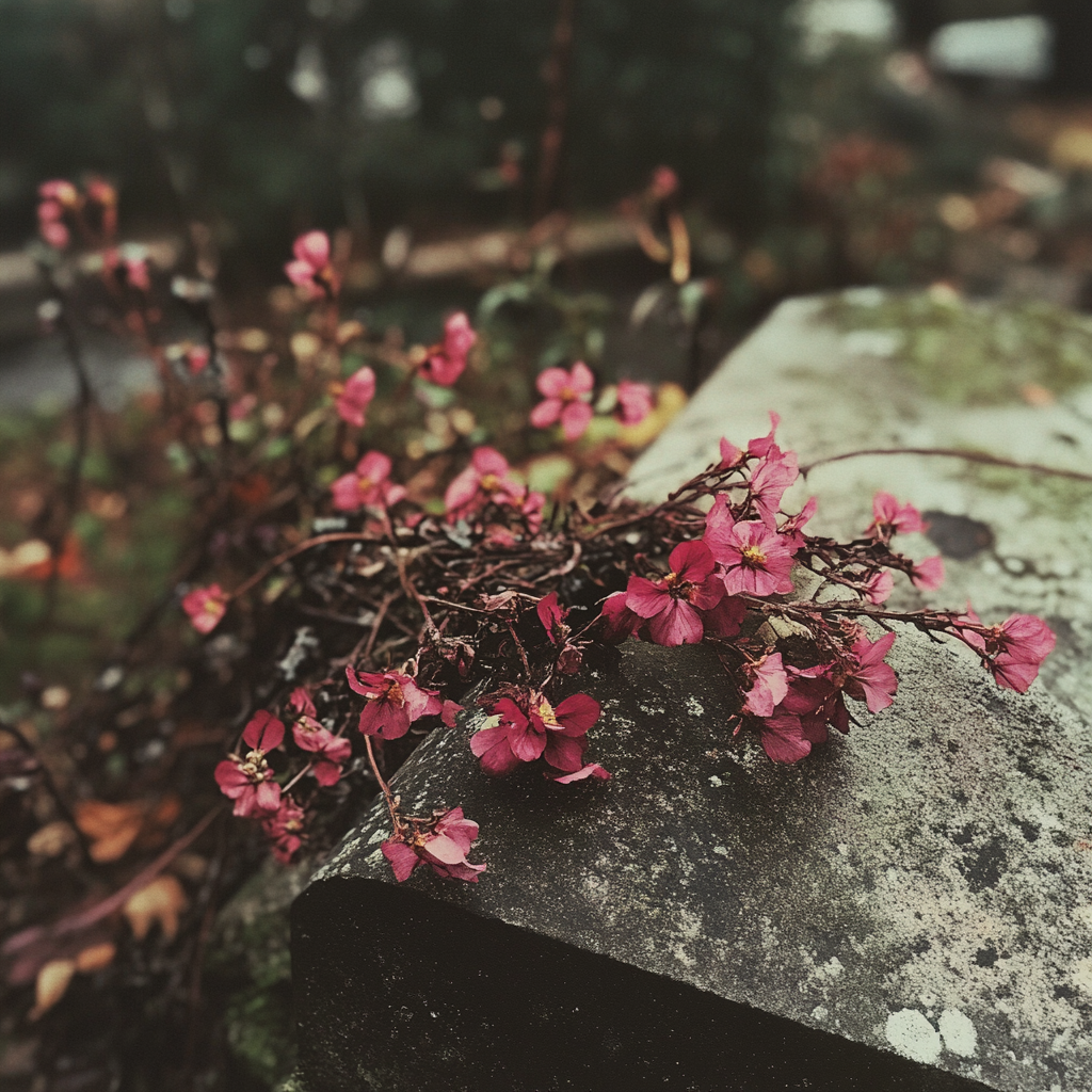 Flowers on a grave | Source: Midjourney