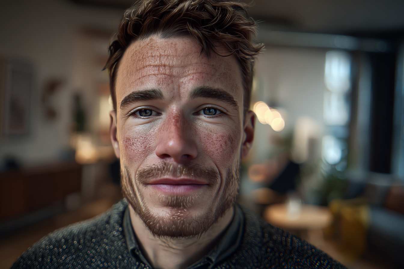 A close-up shot of a man's face | Source: Midjourney
