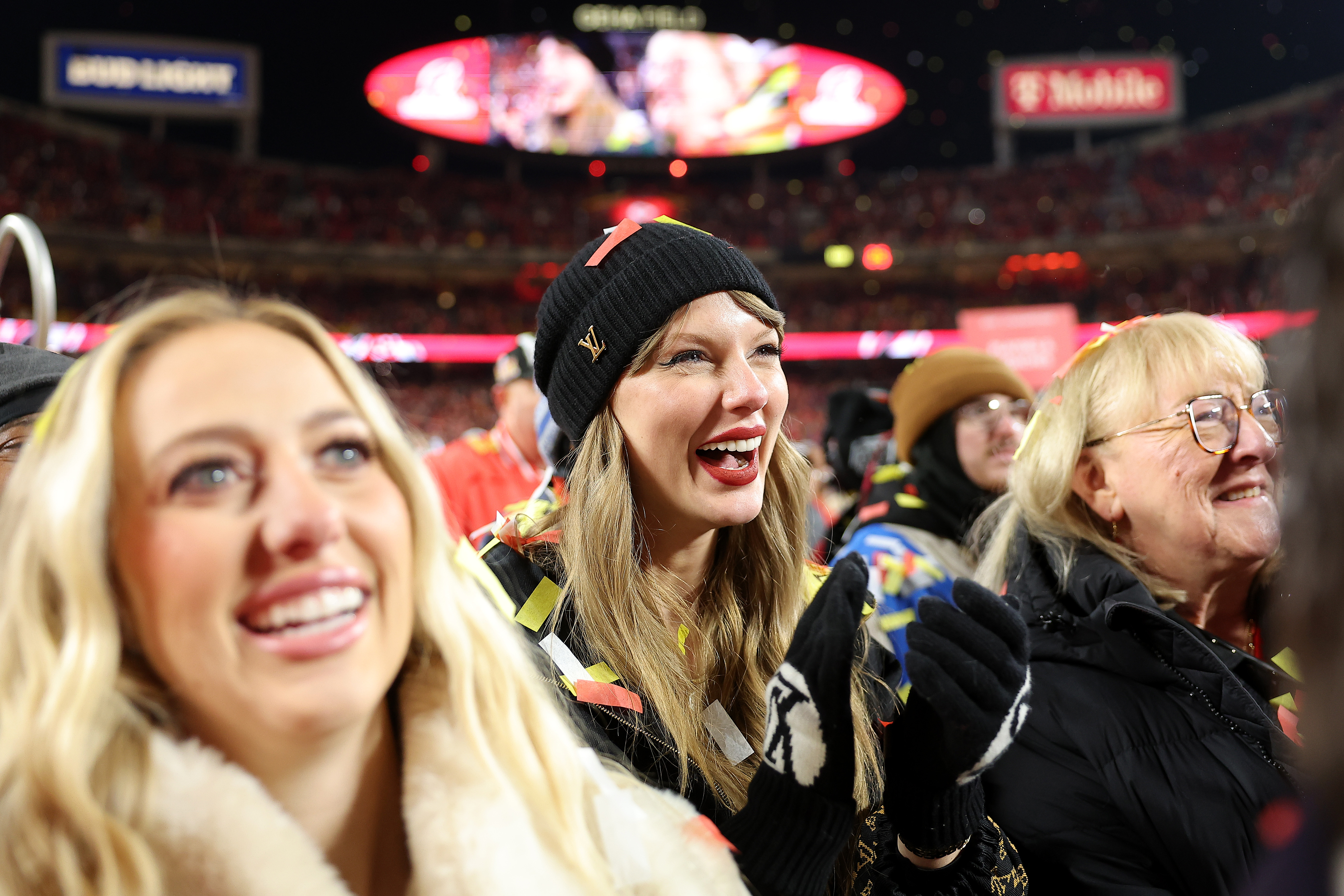 Taylor Swift and Brittany Mahomes during the AFC Championship Game at GEHA Field at Arrowhead Stadium on January 26, 2025, in Kansas City, Missouri. | Source: Getty Images