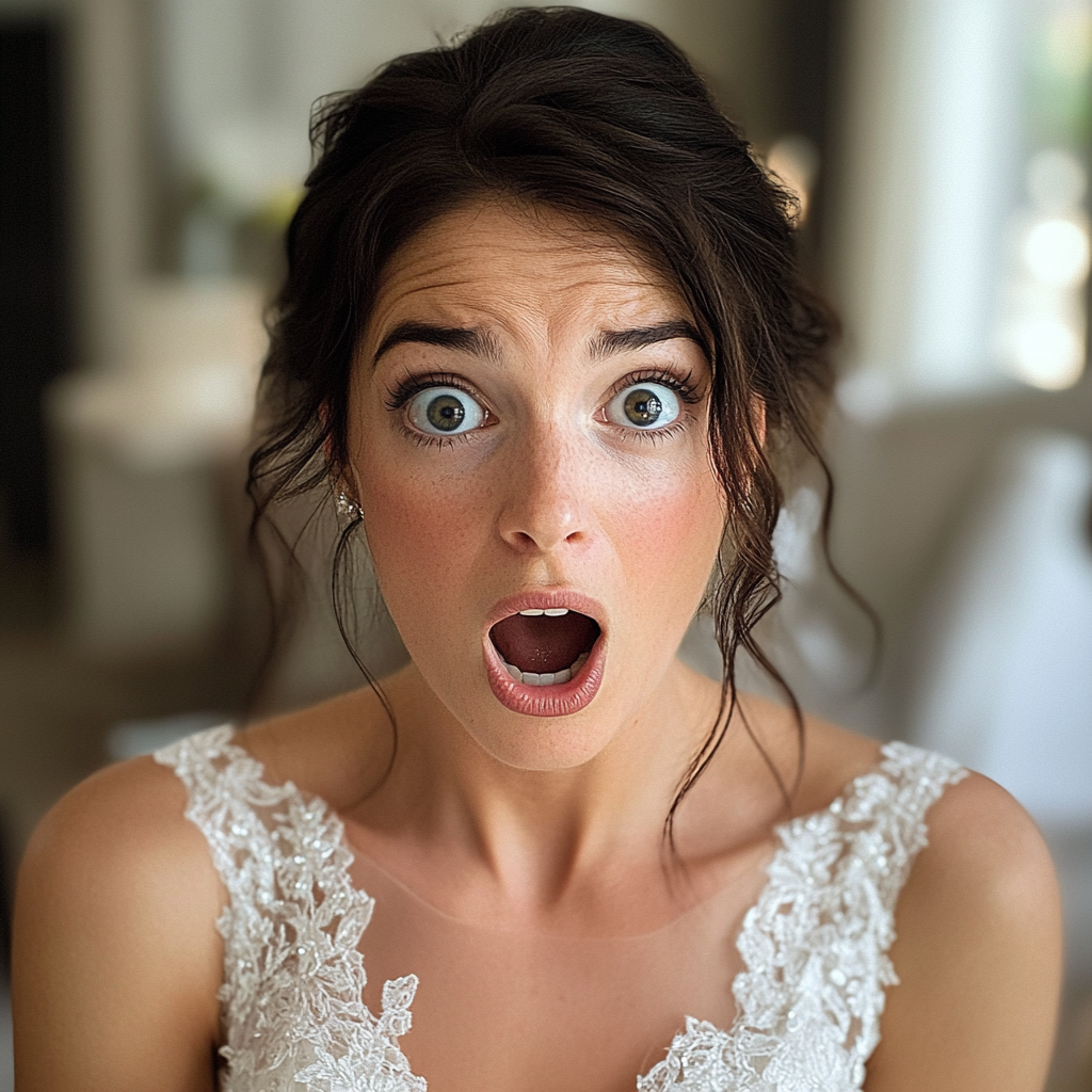 A shocked bride | Source: Midjourney