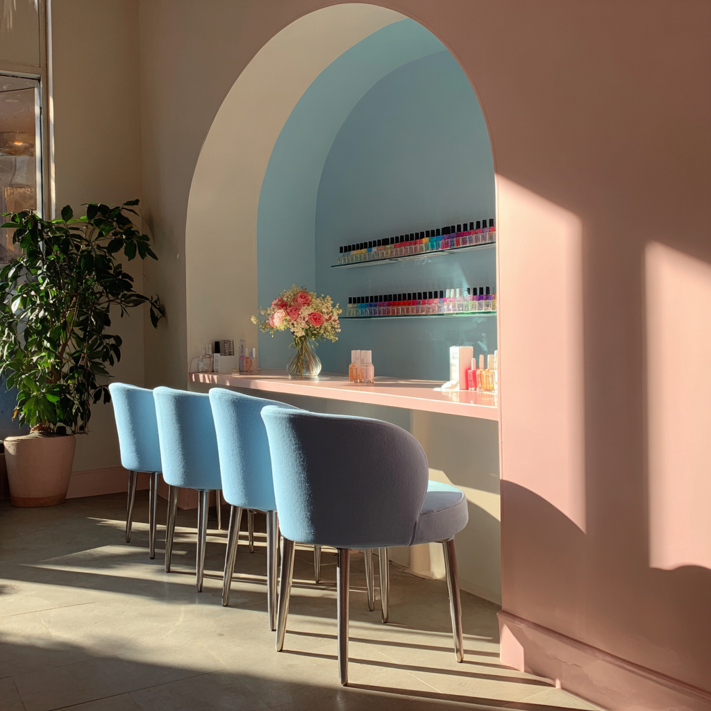 The interior of a nail salon | Source: Midjourney