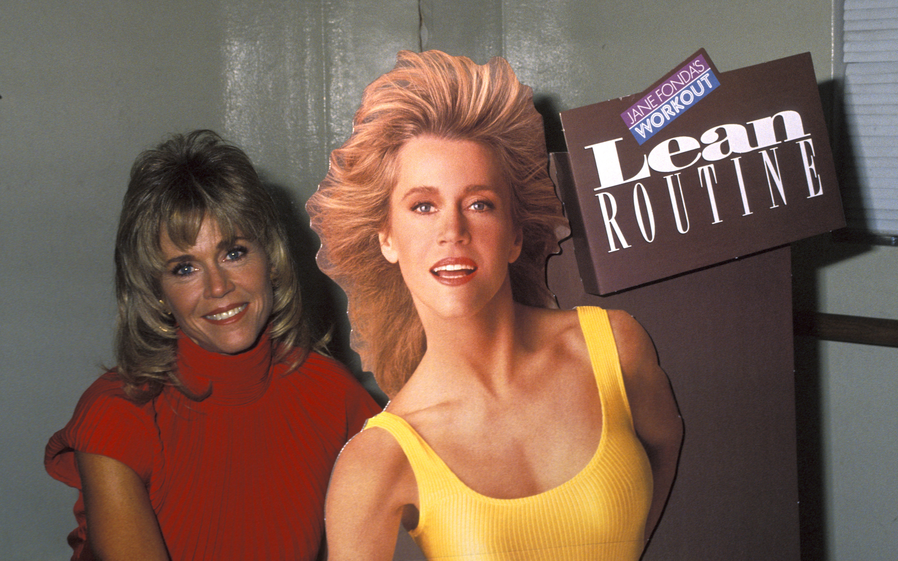 Jane Fonda during the Jane Fonda Workout Video Release on October 2, 1990 at Jane Fonda's Workout Studio in Beverly Hills, California. | Source: Getty Images
