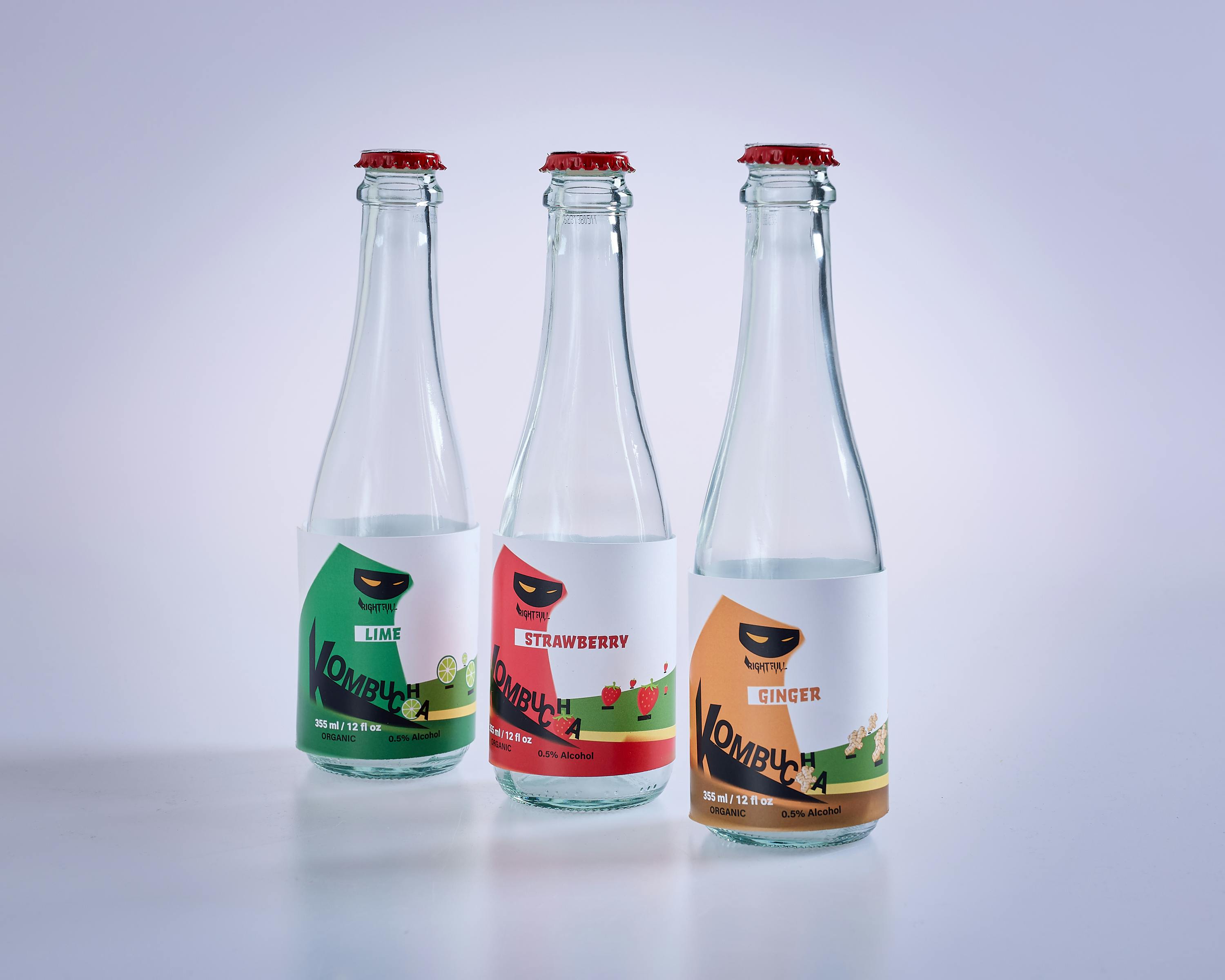Kombucha bottles on a counter | Source: Pexels