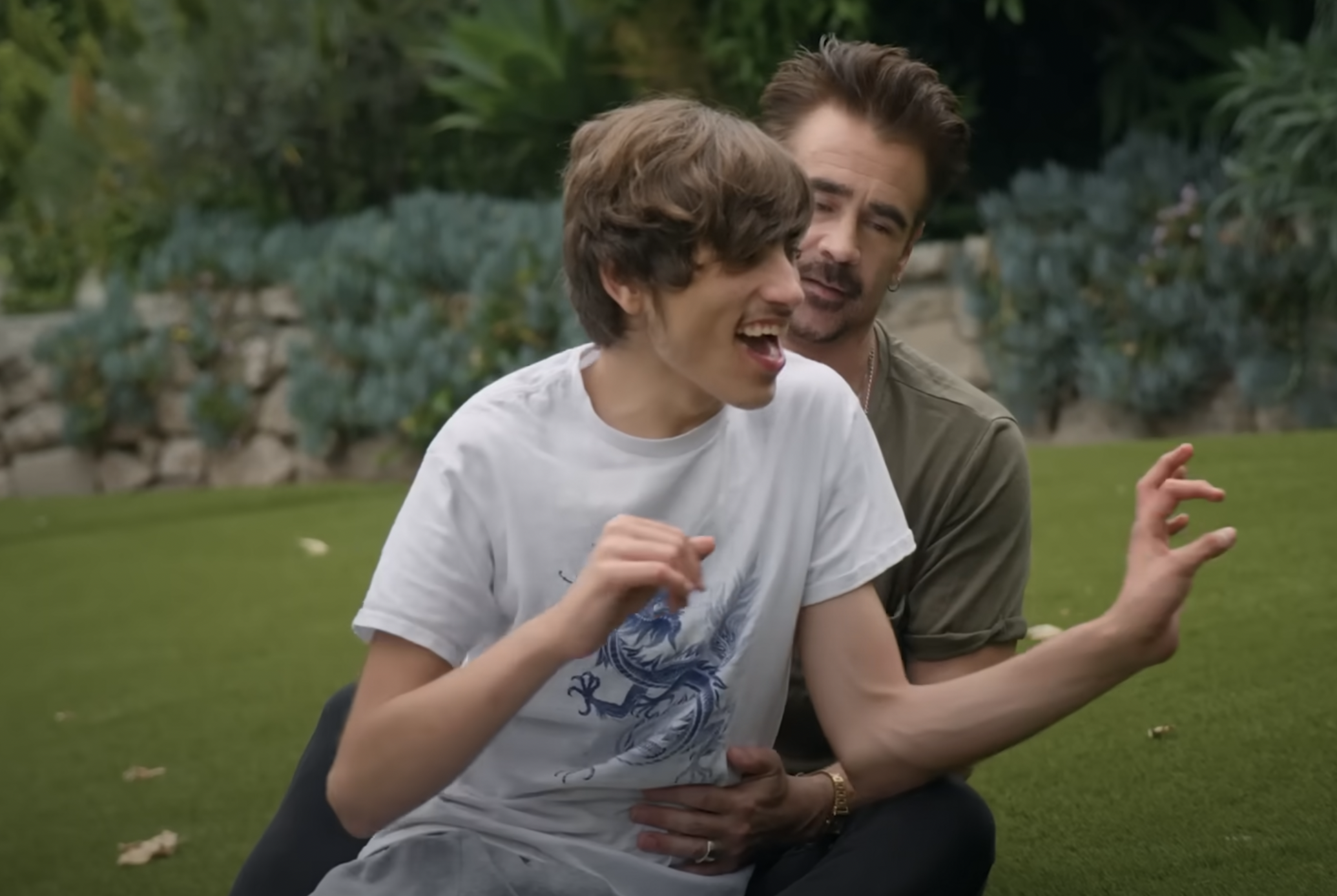 Colin Farrell and his son, James, who is diagnosed with Angelman syndrome in a post dated August 7, 2024 | Source: YouTube/People