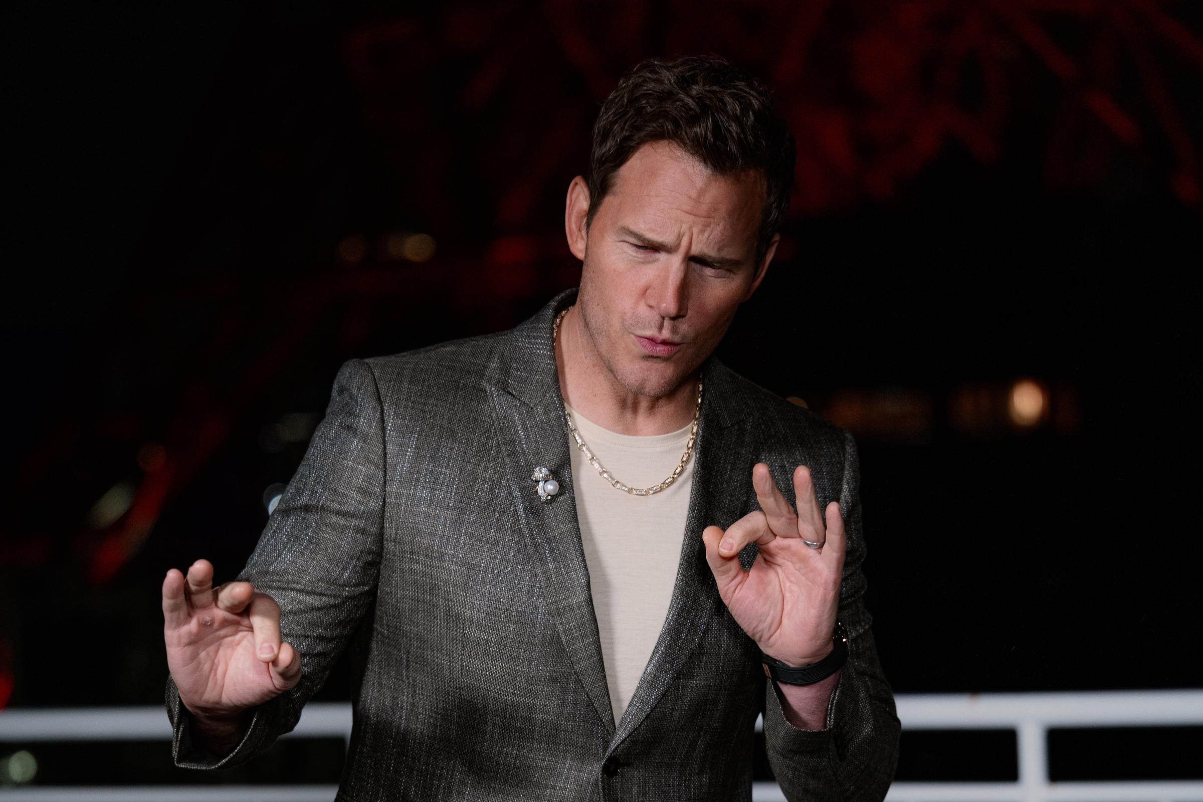 Chris Pratt attends the "Super Mario Galaxy" Tokyo Photocall on March 26, 2026 in Tokyo, Japan. | Source: Getty Images