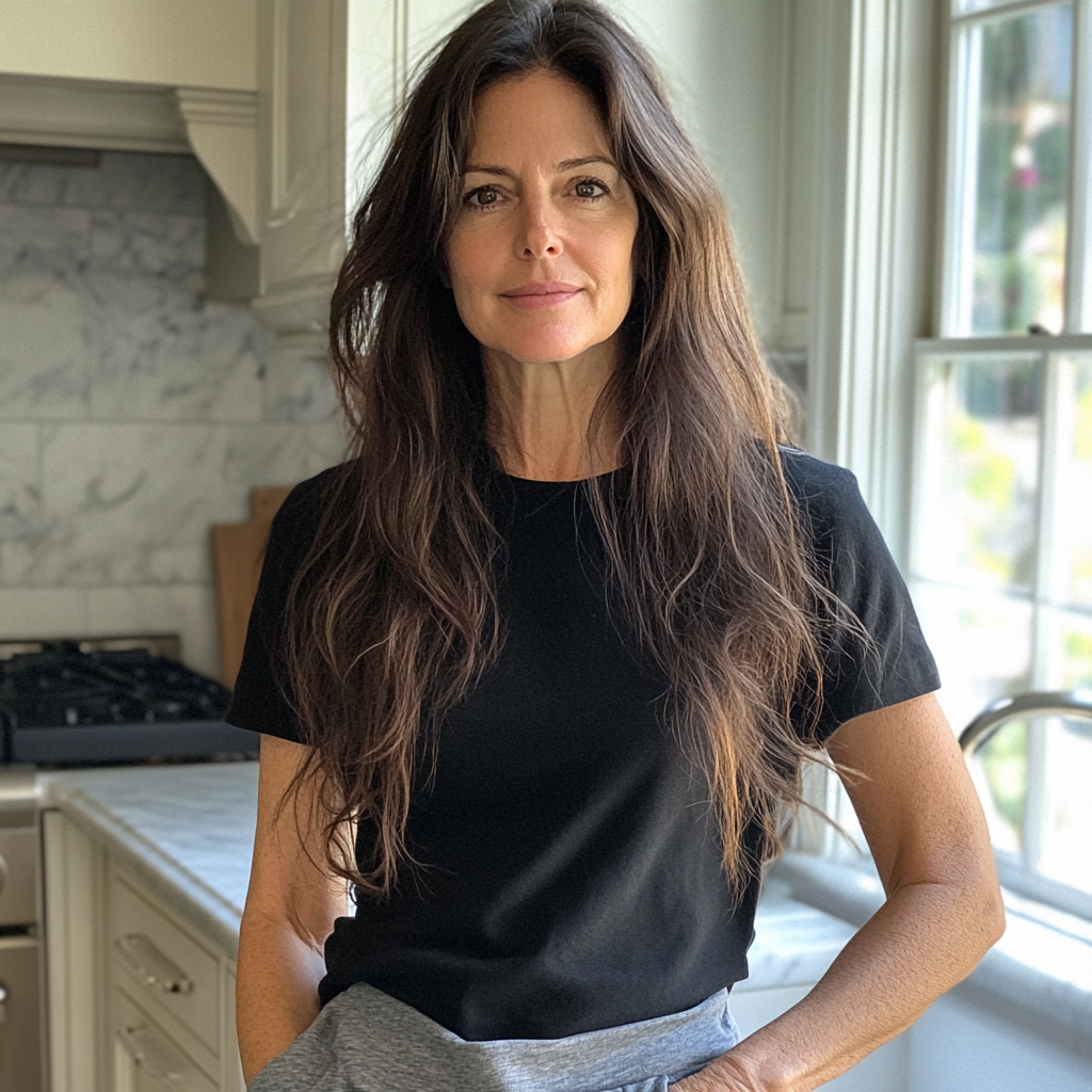 A woman standing in a kitchen | Source: Midjourney