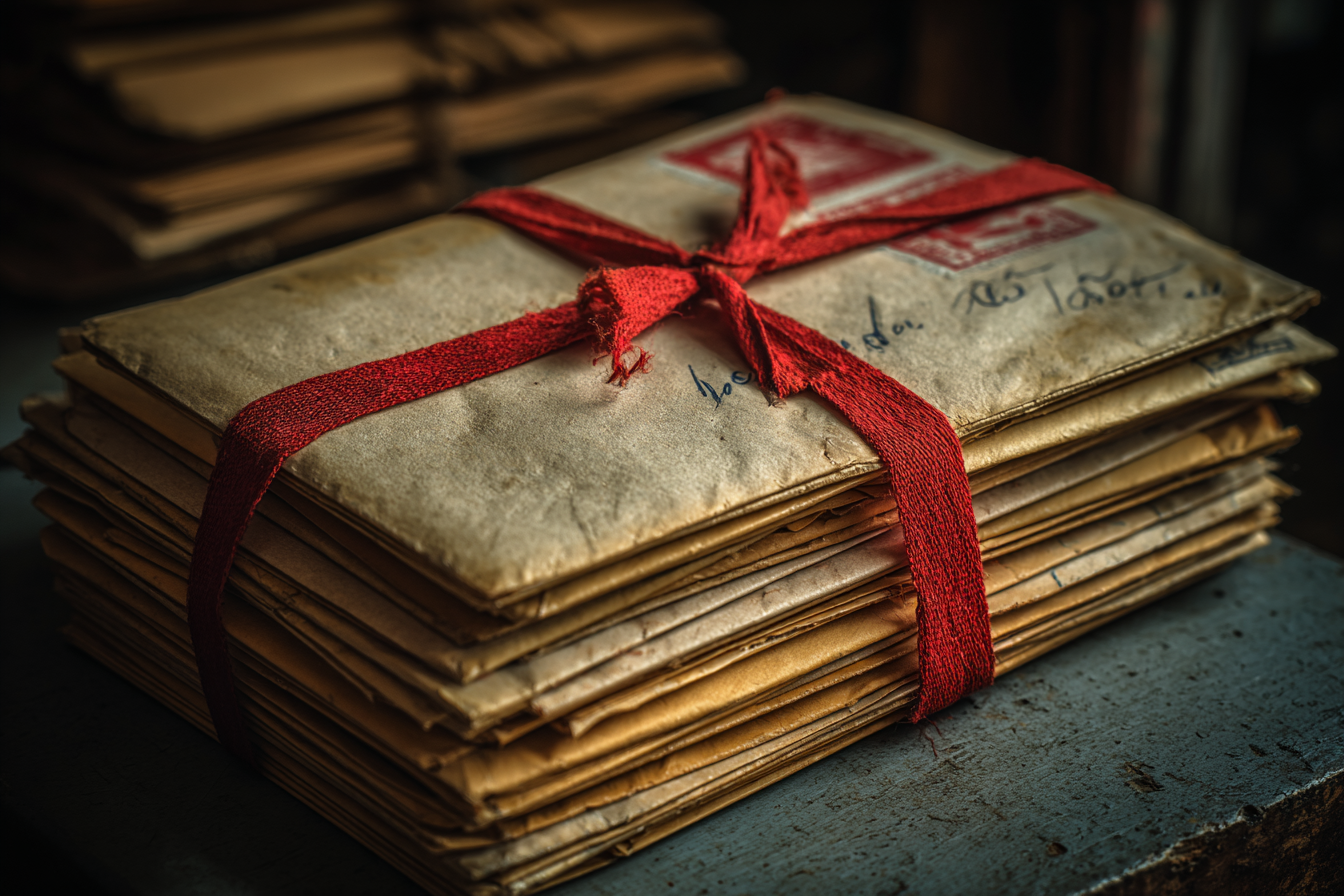 Letters tied with a ribbon | Source: Midjourney