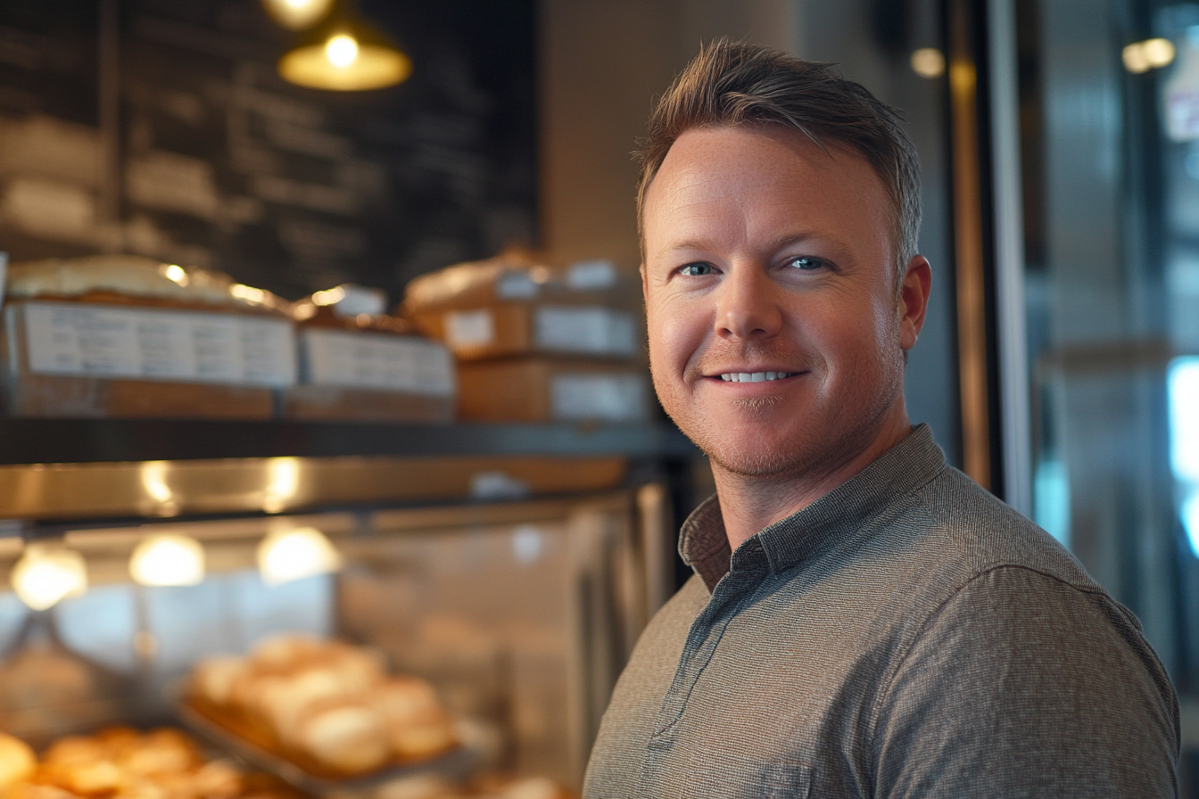 A man in a bakery | Source: Midjourney