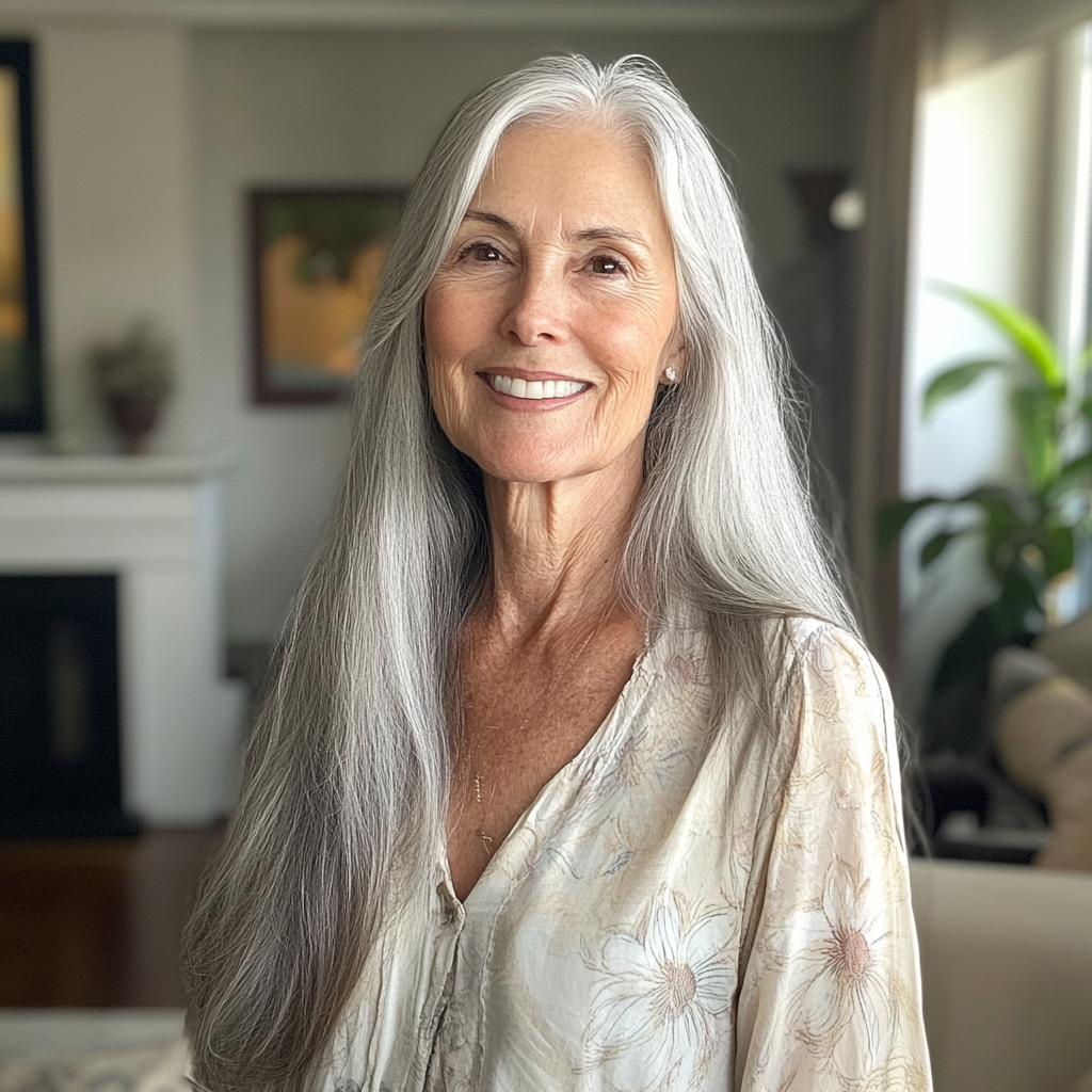 Une femme âgée souriante | Source : Midjourney