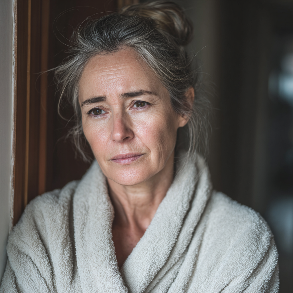 A senior woman looking sad | Source: Midjourney