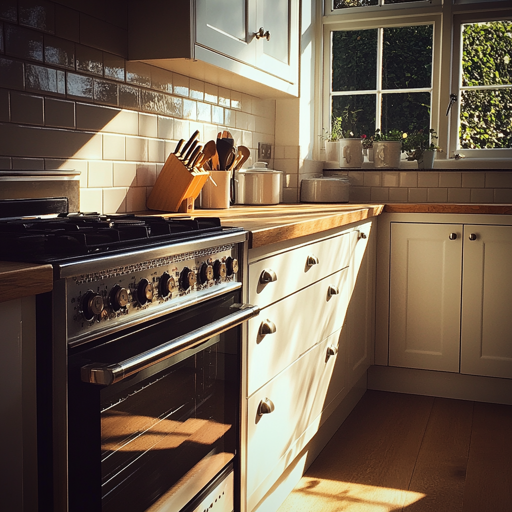 A close up of an oven in a kitchen | Source: Midjourney