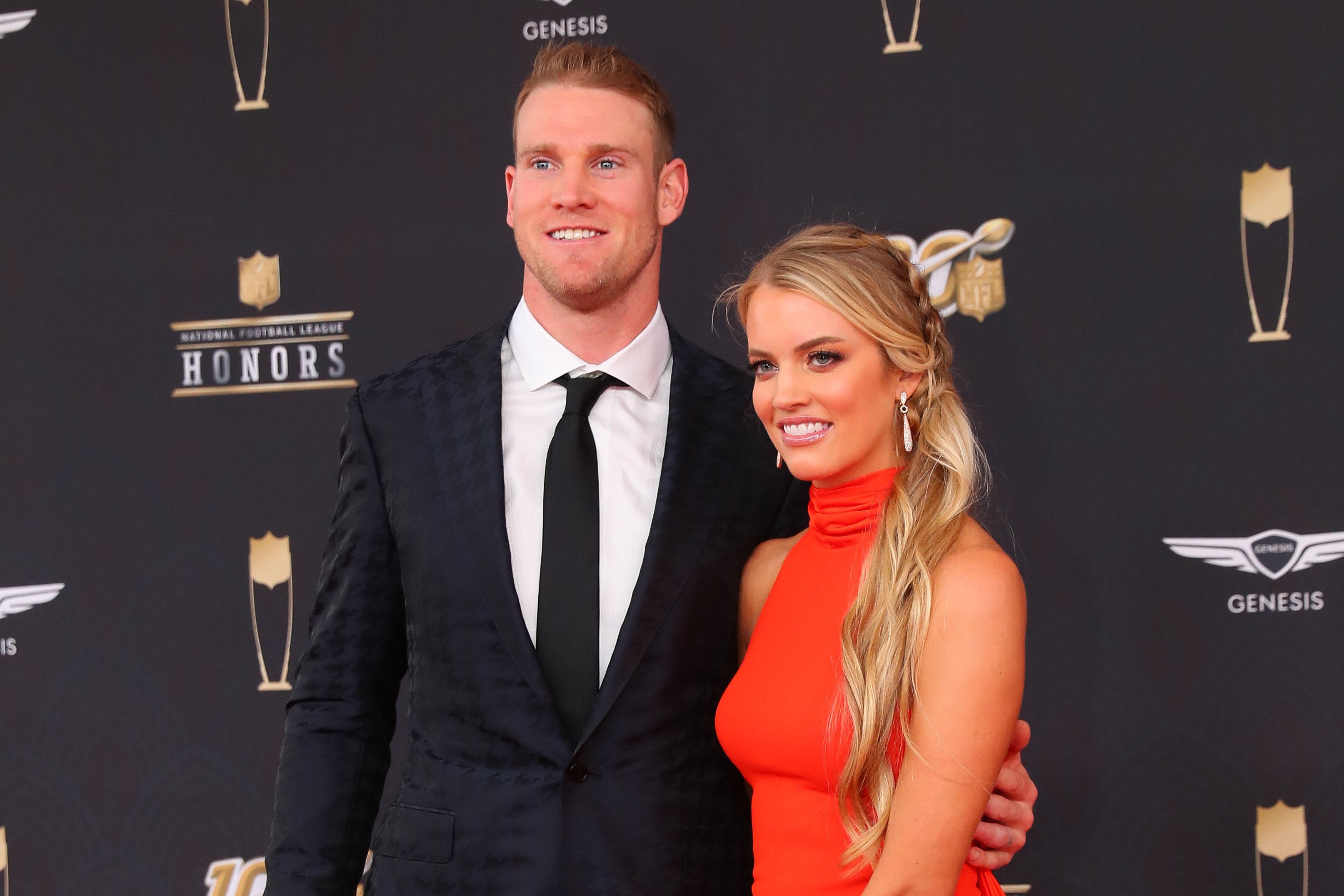 Tennessee Titans quarterback Ryan Tannehill and his wife Lauren pose on the Red Carpet prior to the NFL Honors on February 1, 2020 at the Adrienne Arsht Center in Miami, Florida | Source: Getty Images