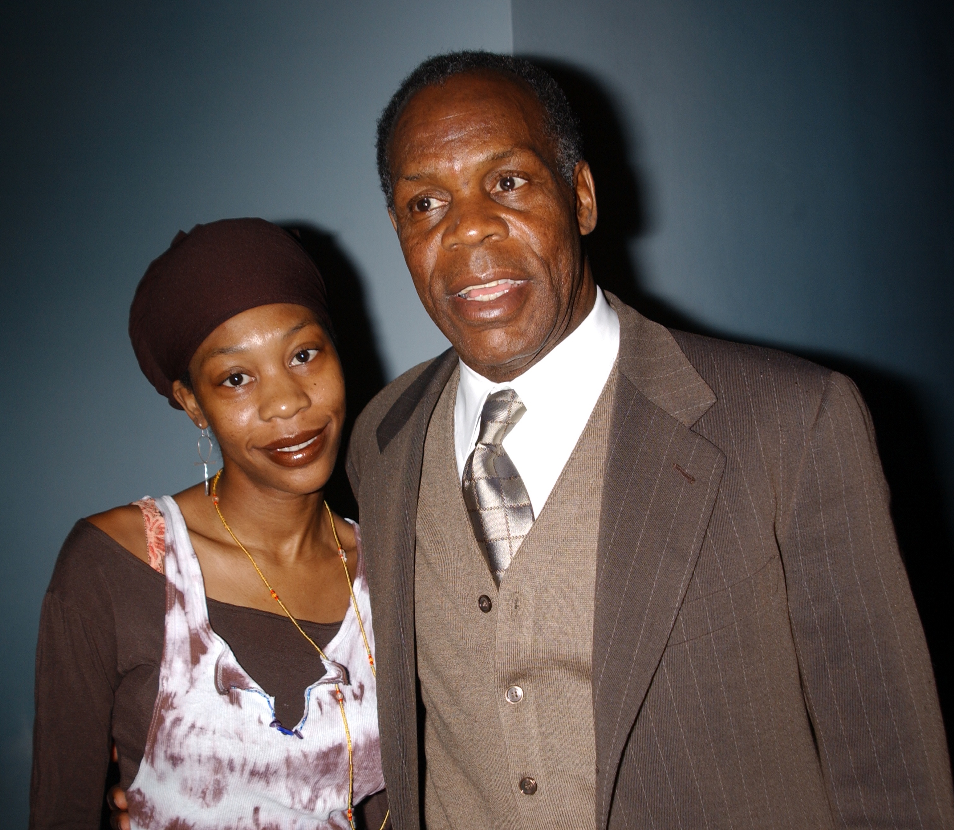 Danny Glover and daughter Mandisa are on hand at Showtime's annual programming preview luncheon at the Blue Fin in the W Hotel, Broadway and 47th St., on March 13, 2002. | Source: Getty Images