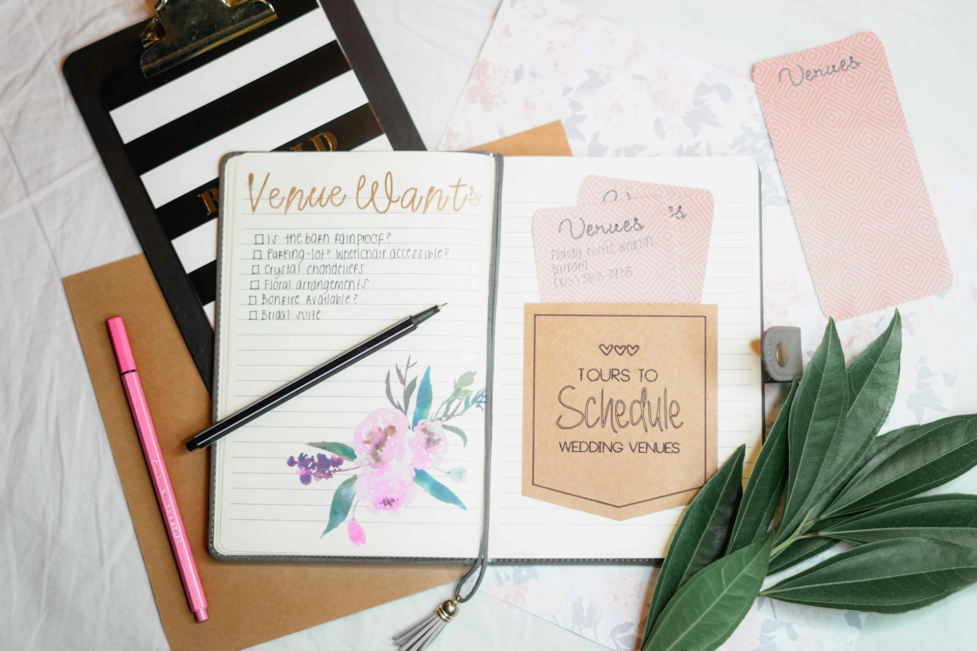 Wedding planning stationery | Source: Pexels