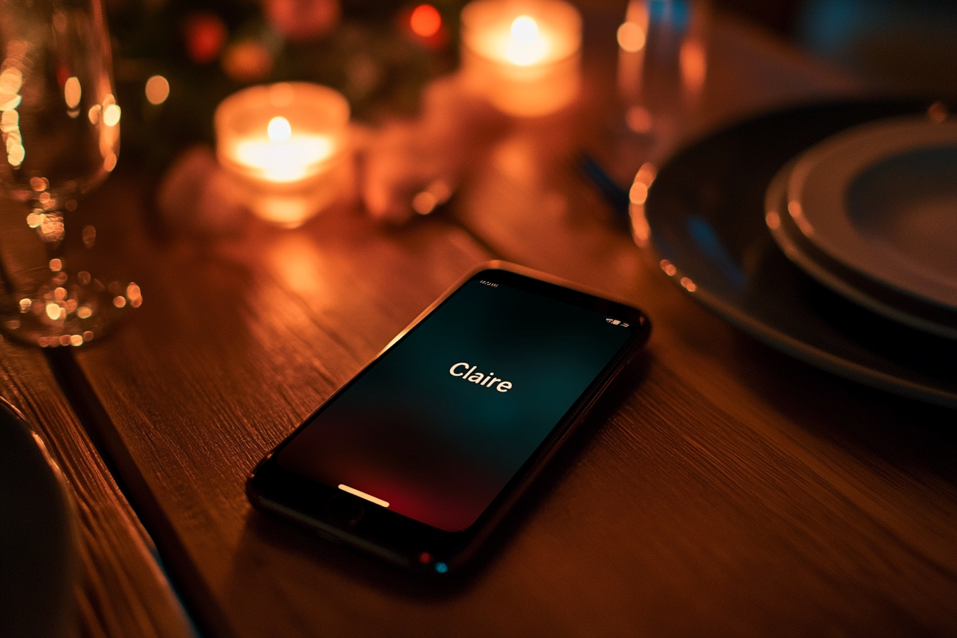 A phone on a table | Source: Midjourney