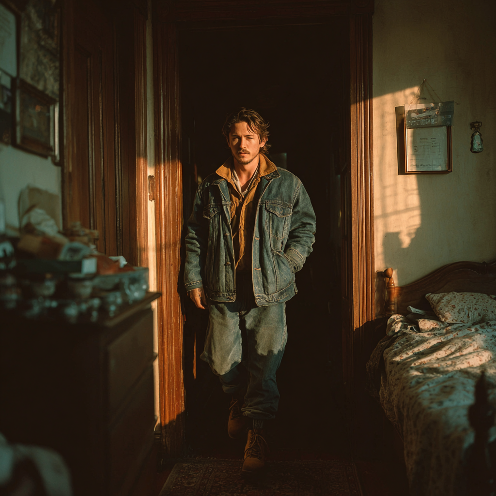 A man walking into a bedroom | Source: Midjourney