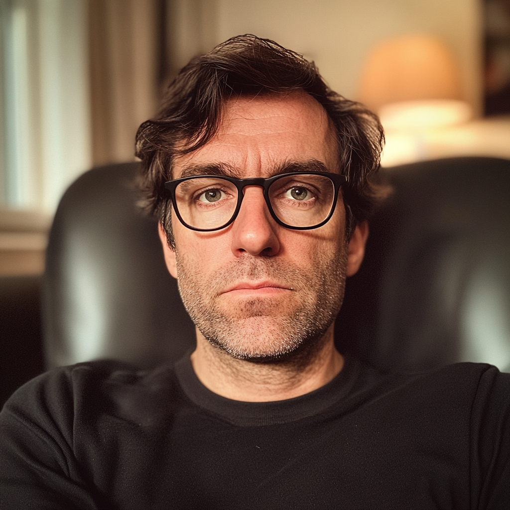 A pensive man sitting in an armchair | Source: Midjourney