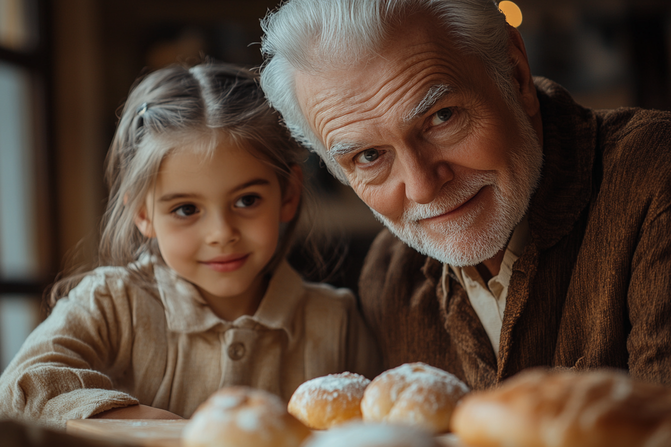 Man bonding with his grand-daughter | Source: Midjourney