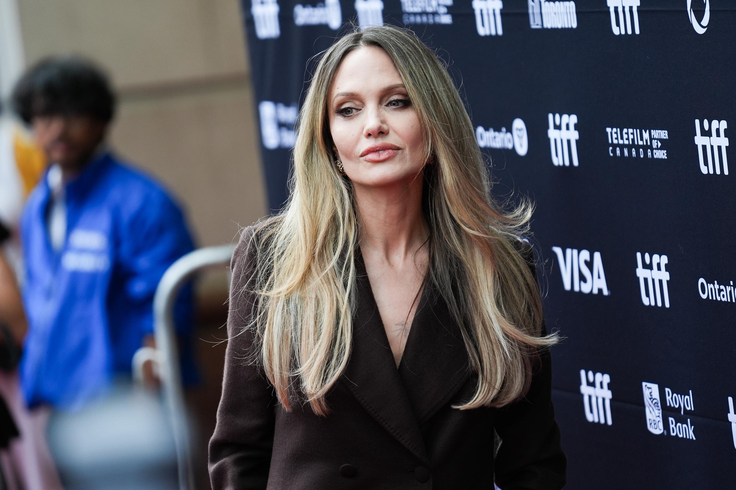 Angelina Jolie attends the premiere of “Couture” during the 2025 Toronto International Film Festival at Princess of Wales Theatre in Toronto, Ontario, Canada on September 7, 2025. | Source: Getty Images