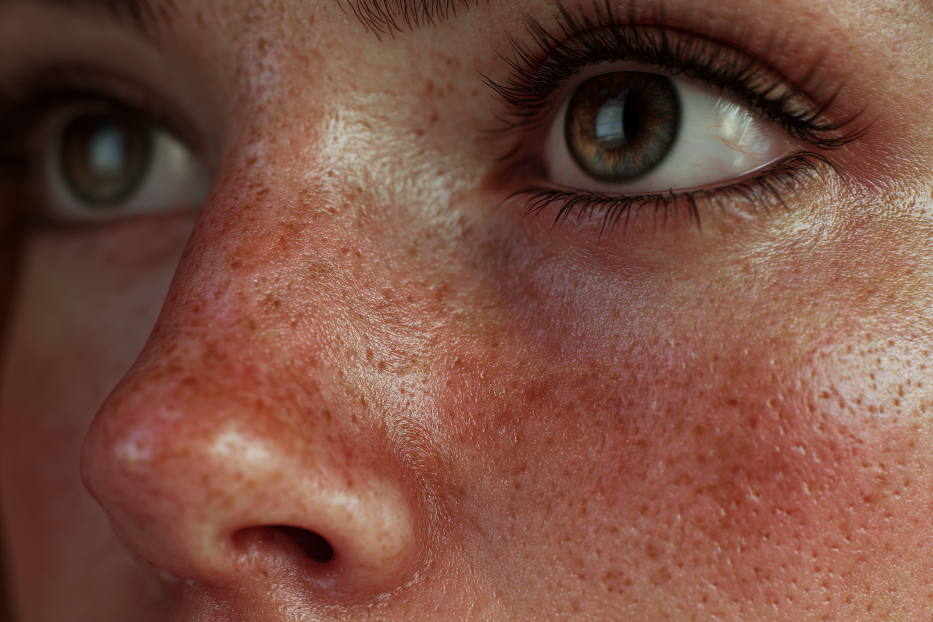 A close-up shot of a woman's face | Source: Midjourney