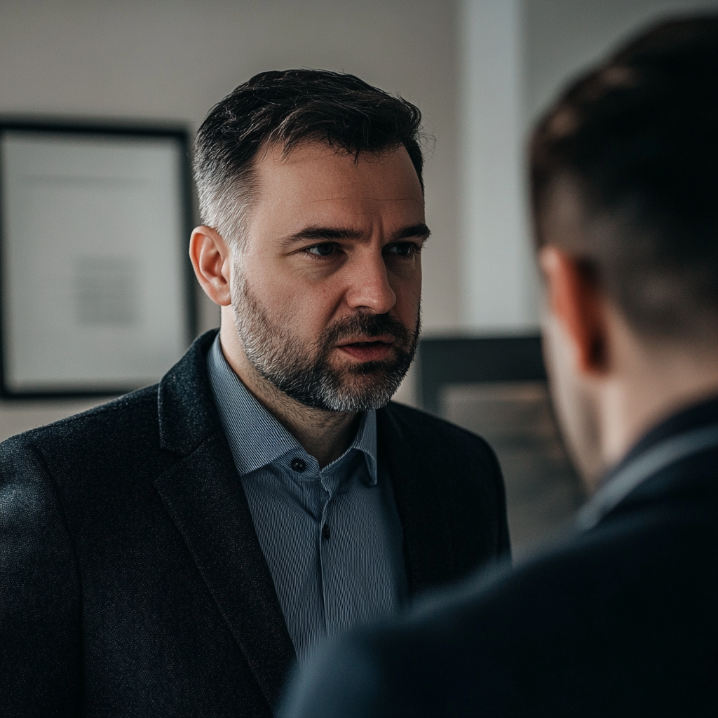 A lawyer talking to his client | Source: Midjourney