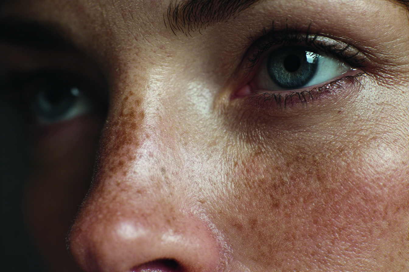 A close-up shot of a woman's face | Source: Midjourney