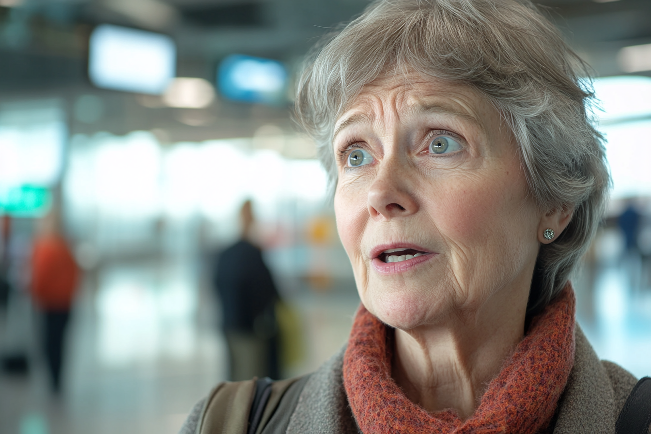 A woman standing at an airport | Source: Midjourney