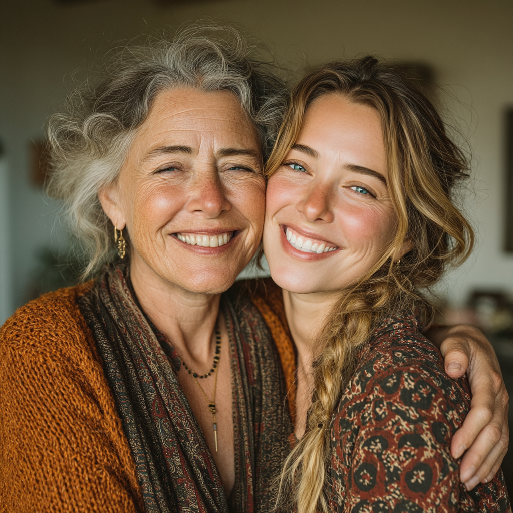 A mother and daughter reconciling | Source: Midjourney
