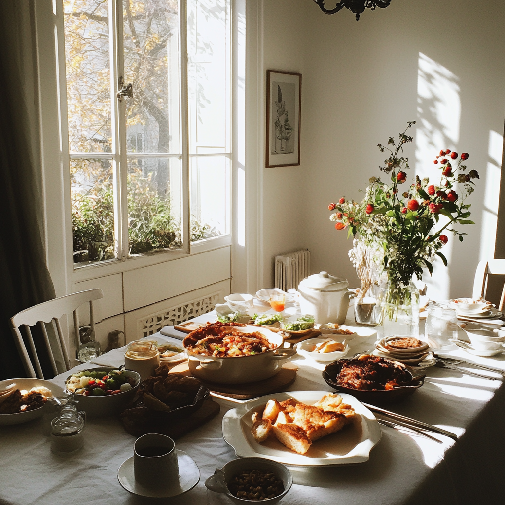 Food on a table | Source: Midjourney