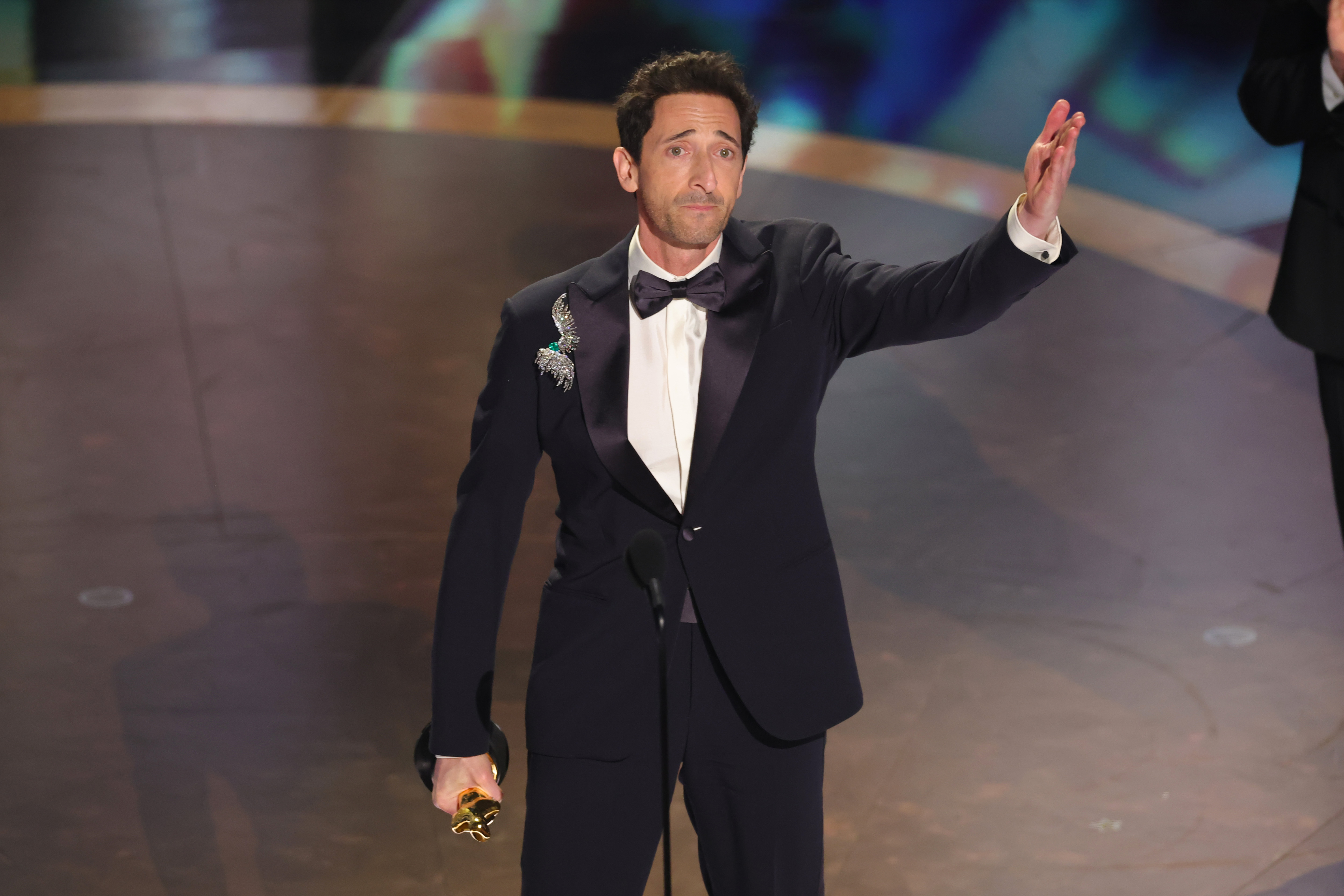 Adrien Brody accepts the Best Actor In A Leading Role award for "The Brutalist" onstage during the 97th Annual Oscars at Dolby Theatre on March 02, 2025 in Hollywood, California. | Source: Getty Images