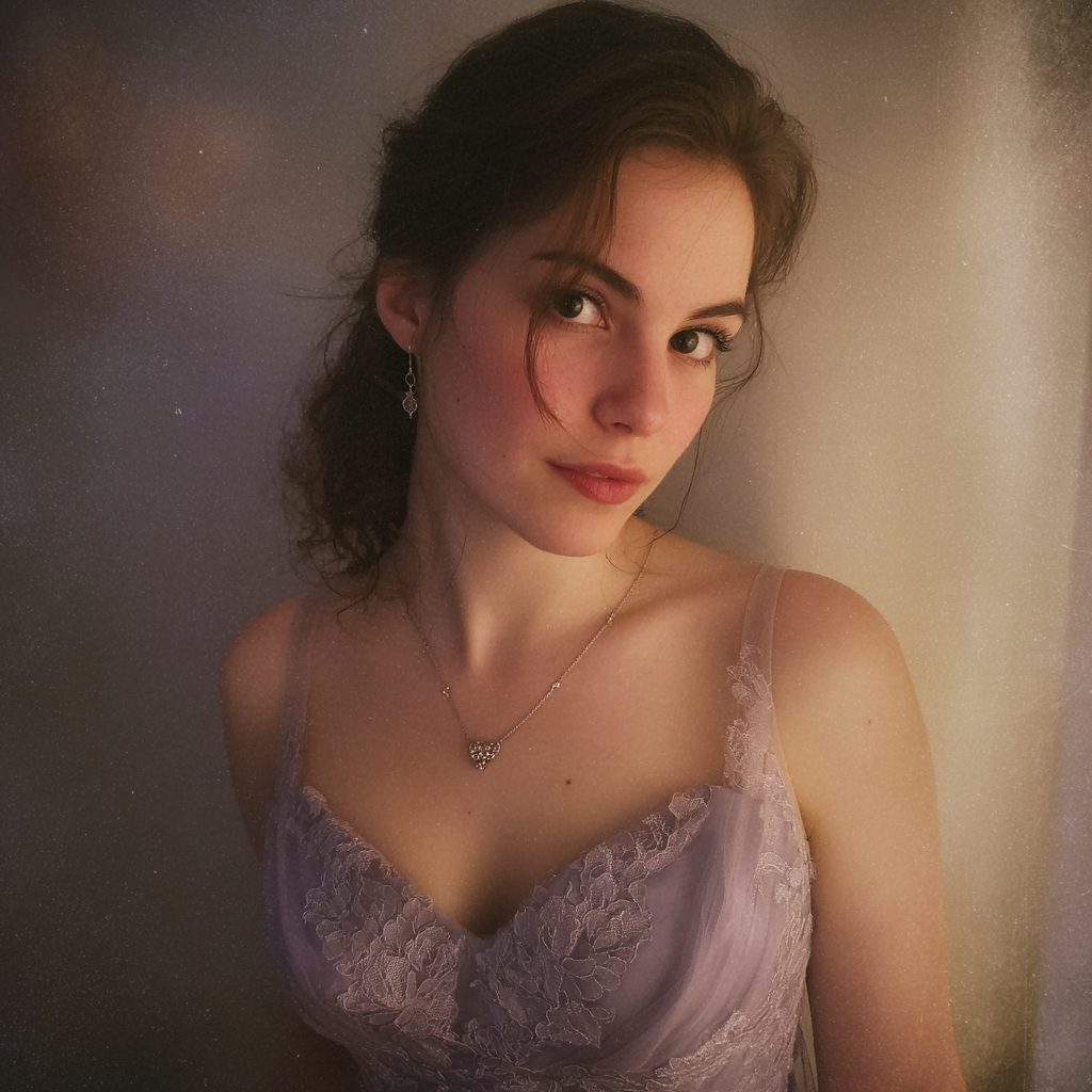 A woman wearing a lilac dress | Source: Midjourney