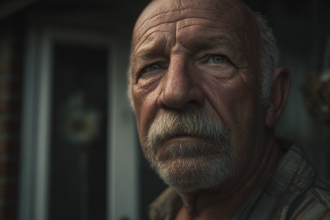 Close-up of a man's face | Source: Midjourney