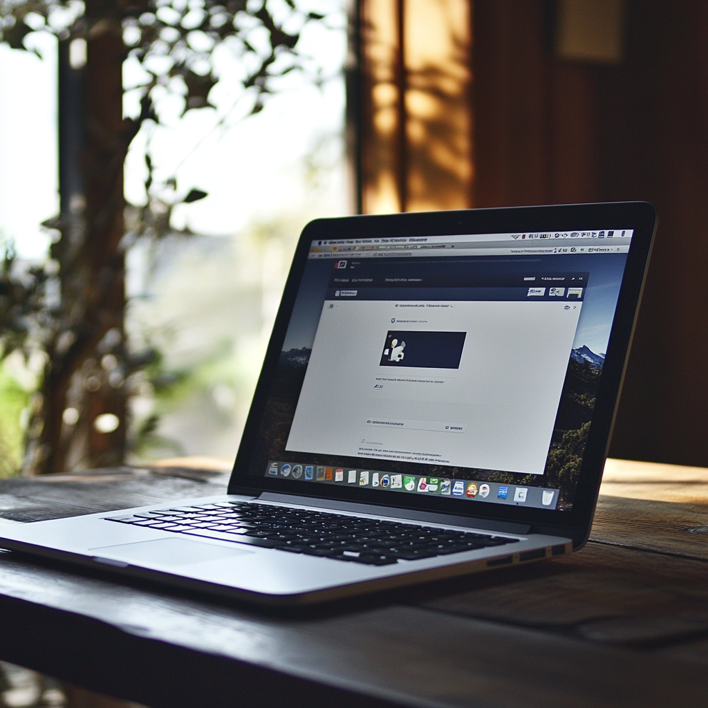 An open laptop on a table | Source: Midjourney