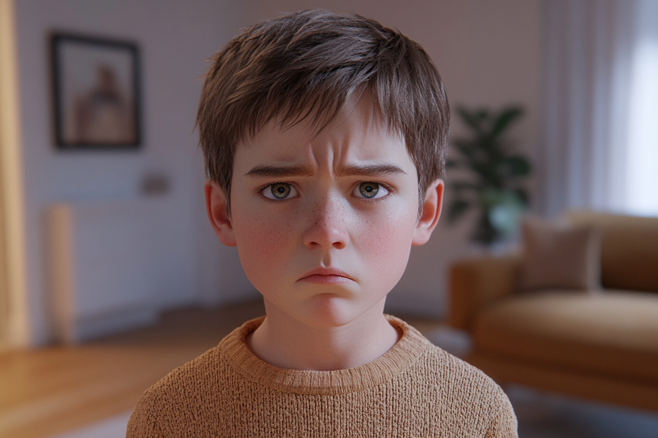 A boy looking straight ahead | Source: Midjourney