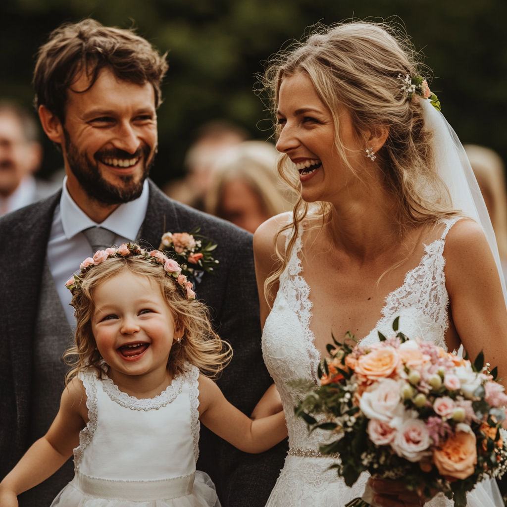 A family walking down the aisle | Source: Midjourney