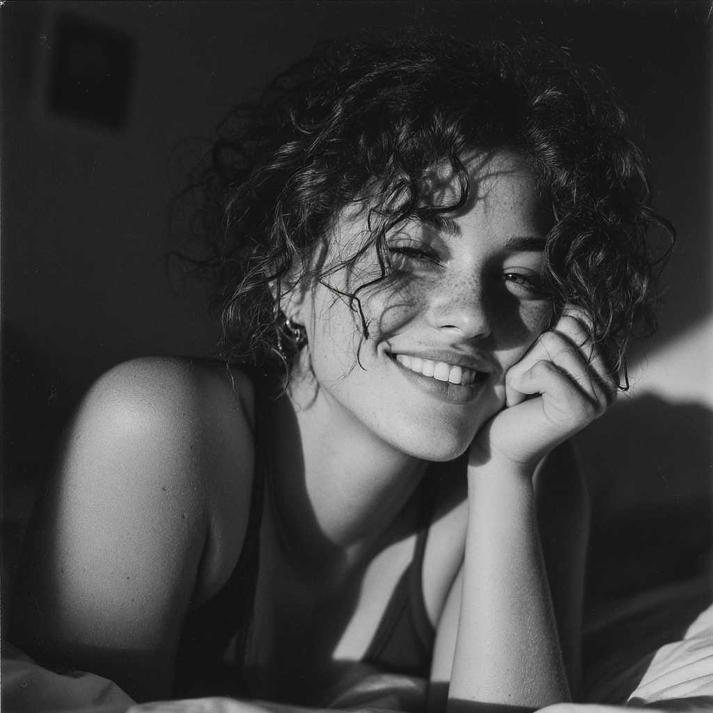 A happy and content woman | Source: Midjourney