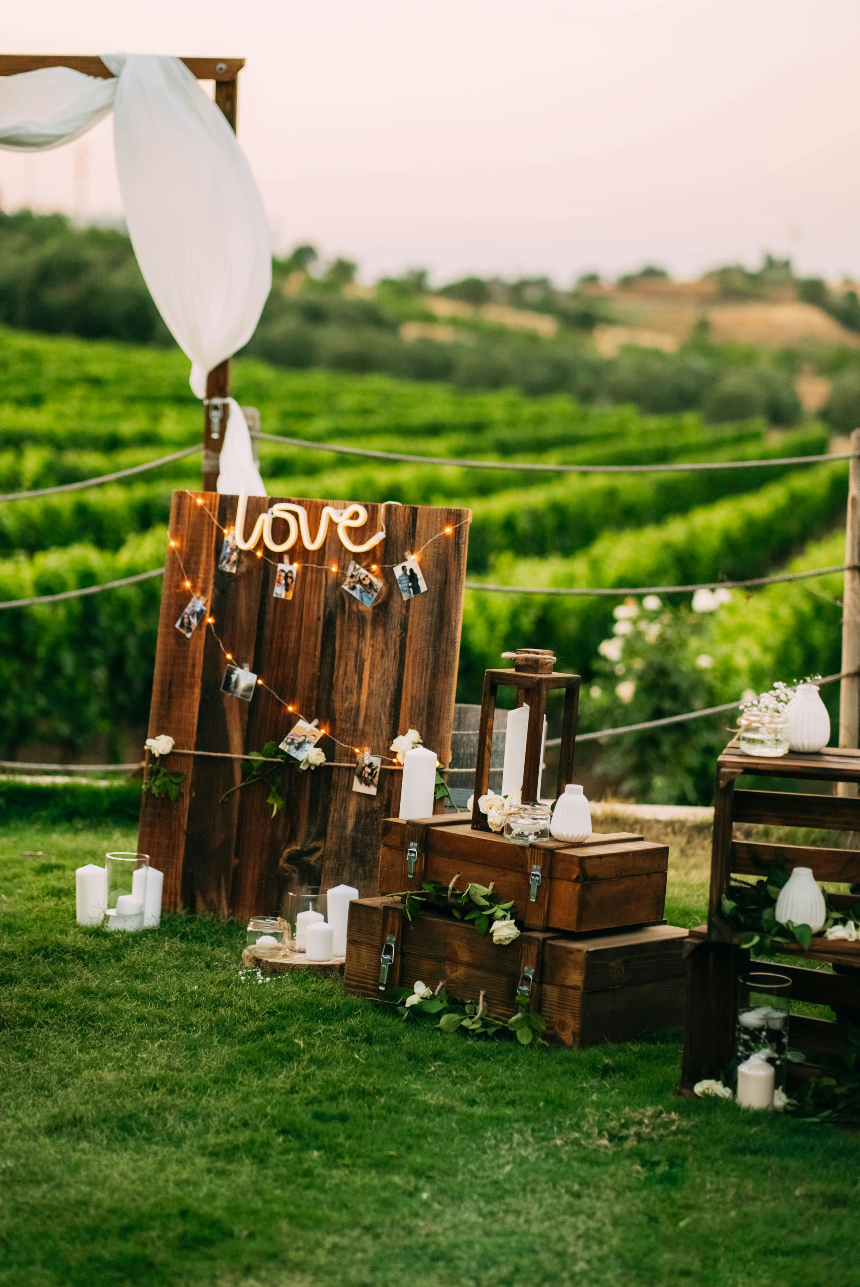 A vineyard wedding setting | Source: Pexels