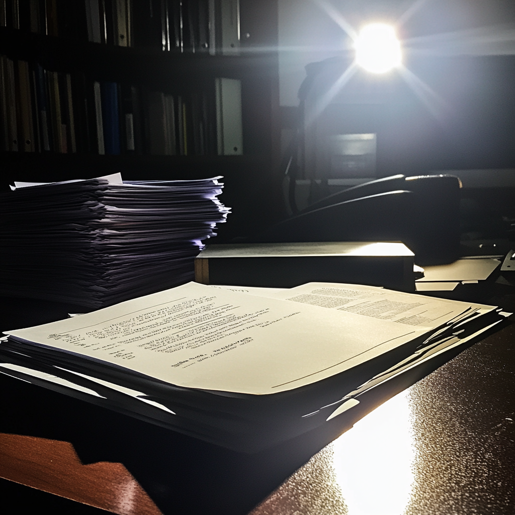 Paperwork on a table | Source: Midjourney