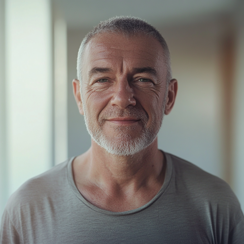 An older man standing in an empty apartment | Source: Midjourney