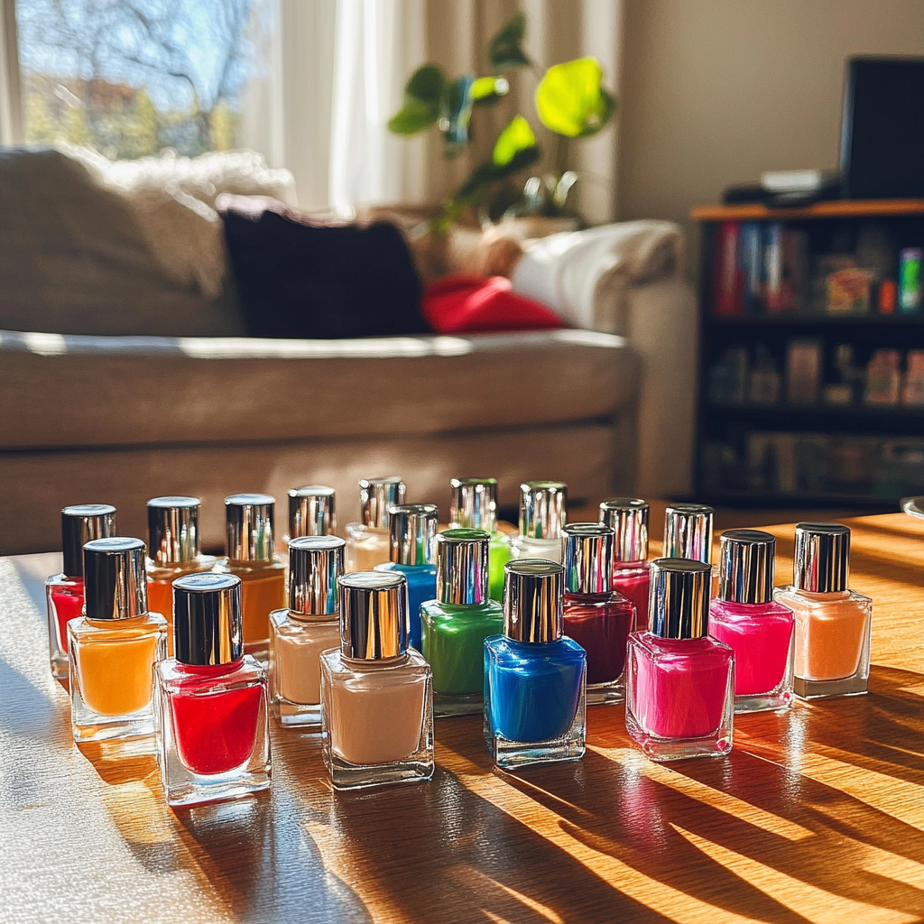 Little bottles of nail polish | Source: Midjourney