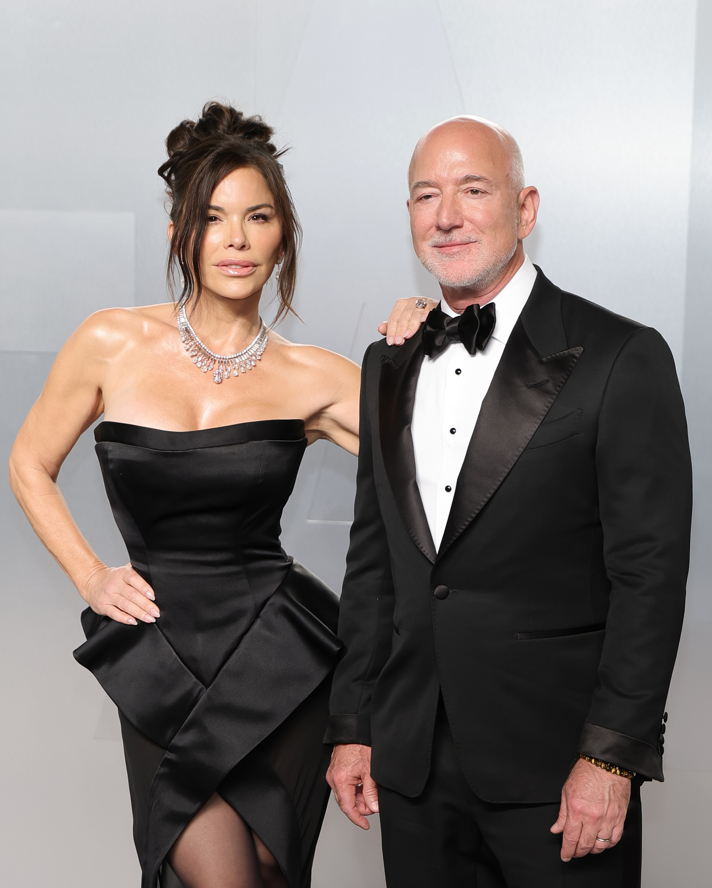 Lauren Sánchez and Jeff Bezos attend the 2026 Vanity Fair Oscar Party Hosted By Mark Guiducci at Los Angeles County Museum of Art on March 15, 2026 in Los Angeles, California. | Source: Getty Images