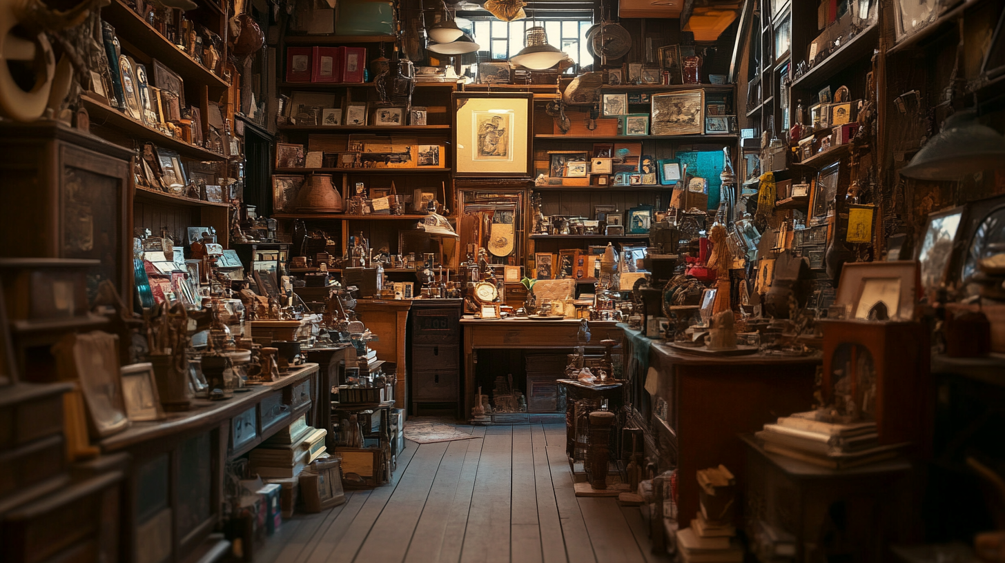 The interior of a pawn shop | Source: Midjourney