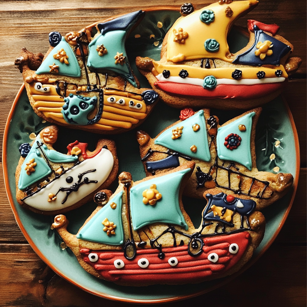 Pirate ship cookies | Source: Midjourney